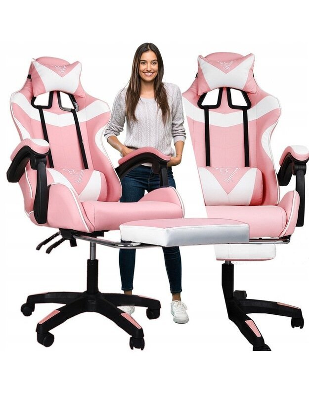 "ROTARIJI" rožinė žaidimų kėdė