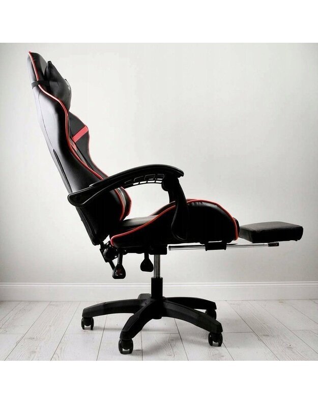 "ROTARIJI" juoda/raudona žaidimų kėdė 