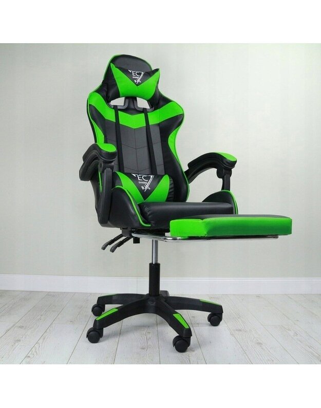 "ROTARY" žalia/juoda žaidimų kėdė