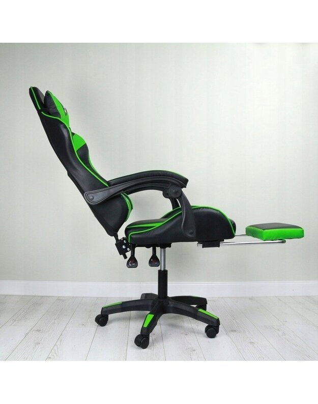 "ROTARY" žalia/juoda žaidimų kėdė
