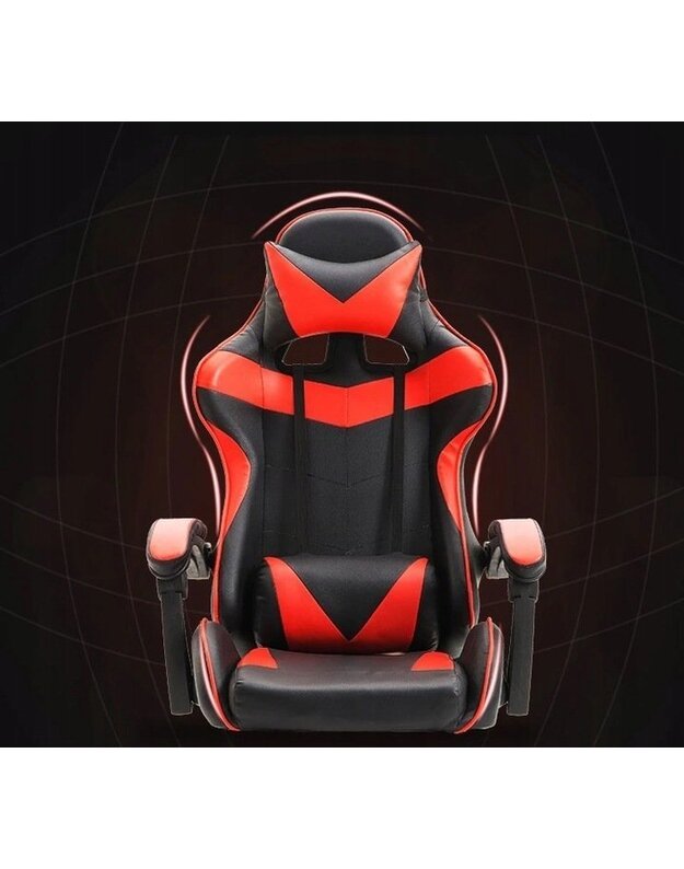 K&M juoda/raudona žaidimų kėdė