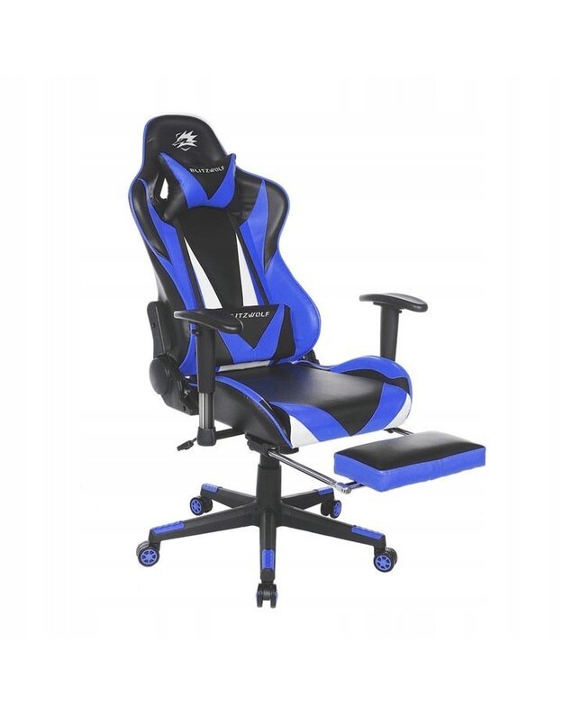 "BlitzWolf" mėlyna/juoda žaidimų kėdė