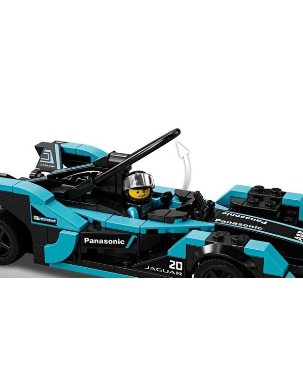 LEGO Speed ​​​​Champions 76898 Formula E Panasonic Jaguar Racing GEN2  ir Jaguar I-PACE eTROPHY