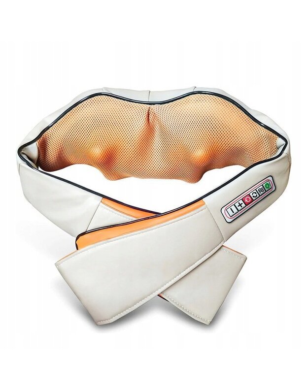 „Shiatsu“ taškinis kaklo masažuoklis su šildymo funkcija