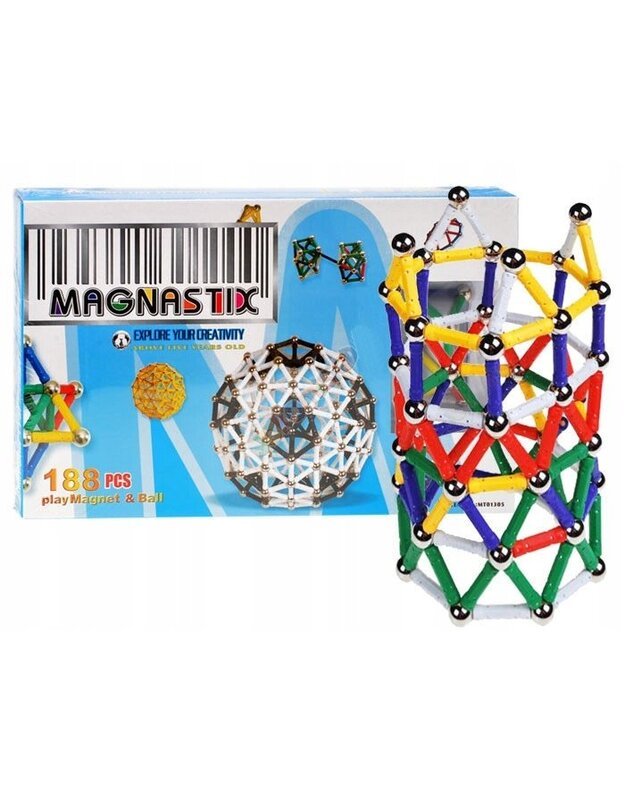 "MAGNESTIX" magnetinis lavinamasis žaidimas 188 elementai