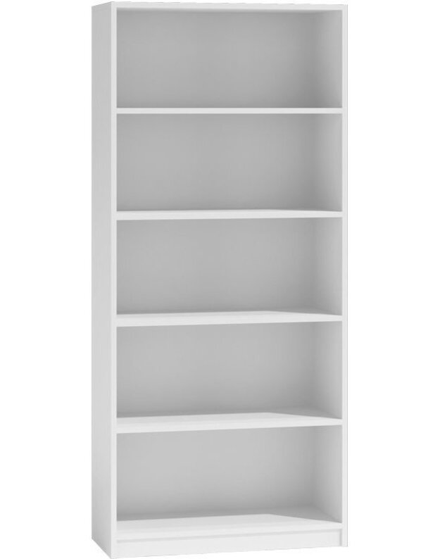 Balta knygų lentyna 80 x 182 x 30 cm