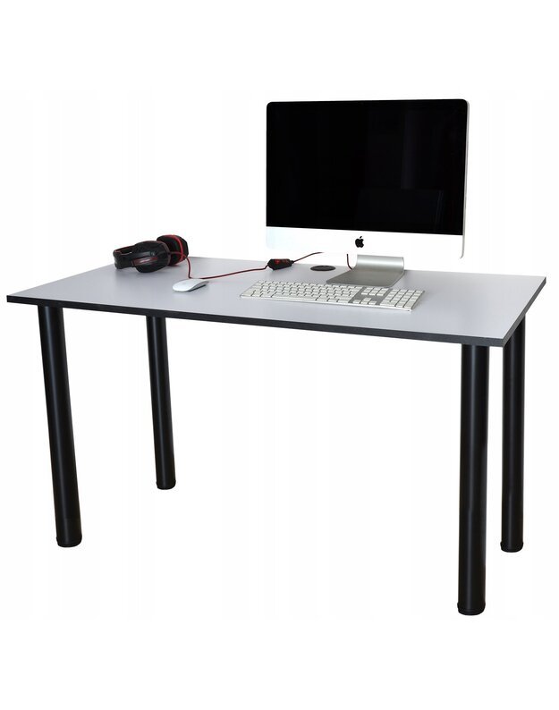 SmartDesk baltas/juodas kompiuterio stalas 120x75x60 cm