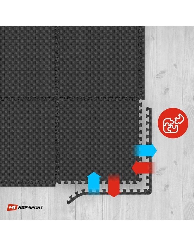 „Hop-Sport“ treniruoklių, 6 dalių kilimėlis „Puzzle EVA“ 