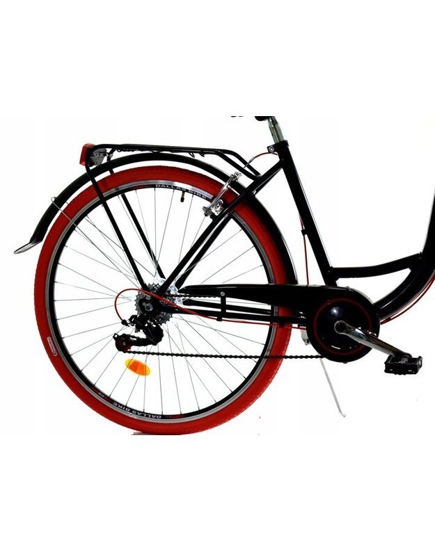 Dallas juodas/raudonas miesto dviratis 17 colių