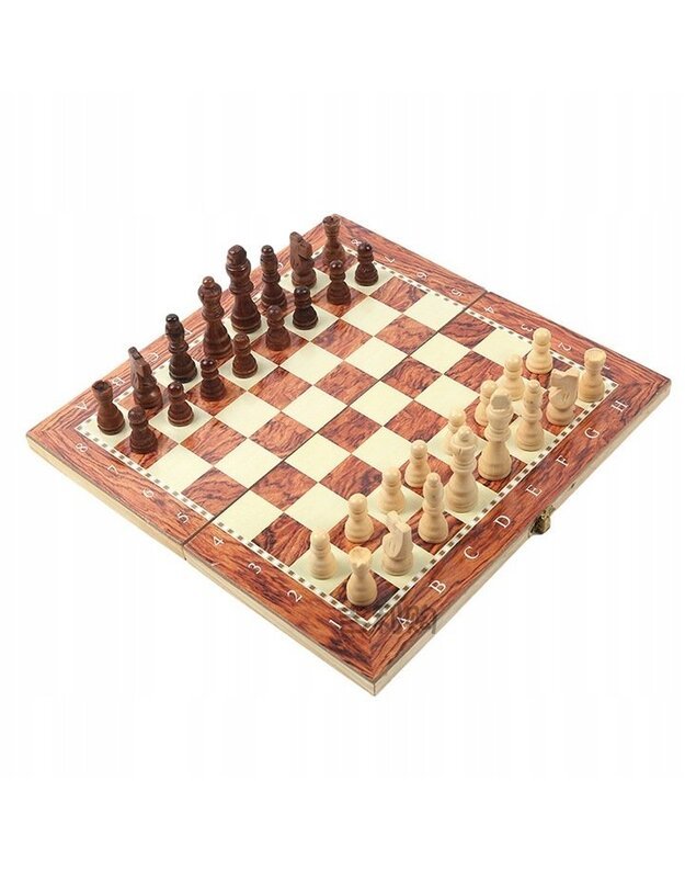 Klasikiniai mediniai šachmatai 39x39