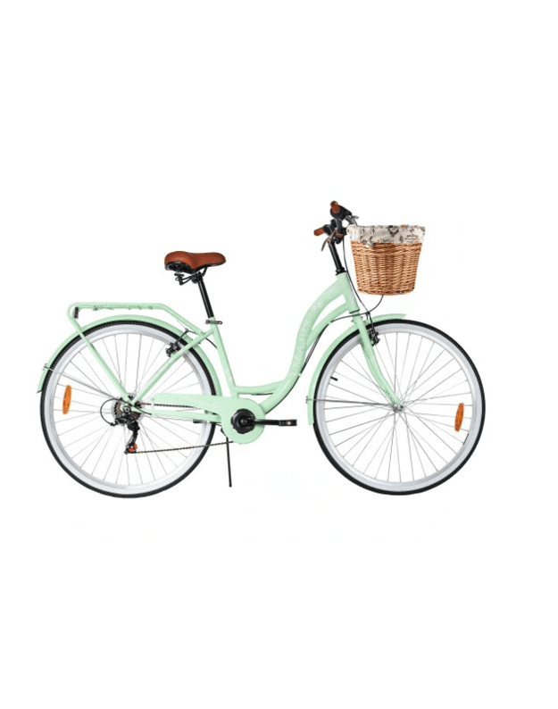 MalTrack Dreamer žalias miesto dviratis su krepšiu 18 colių