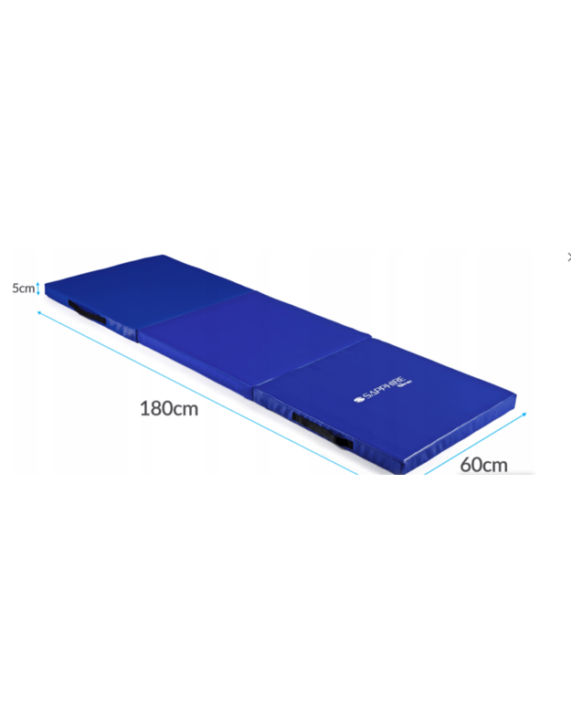 Sapphire mėlynas gimnastikos kilimėlis 180x60 cm