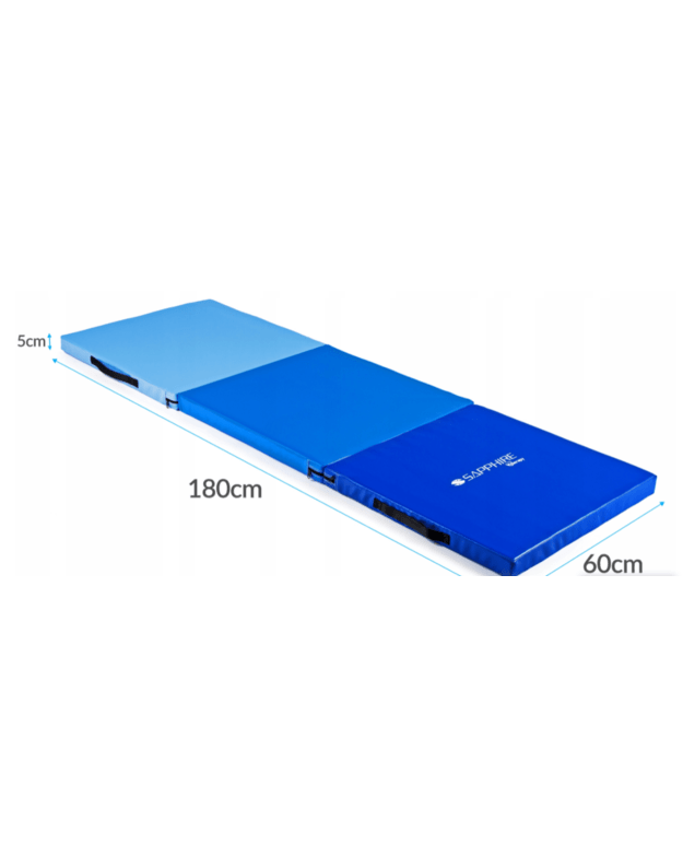 Sapphire mėlynų atspalvių gimnastikos kilimėlis 180x60 cm