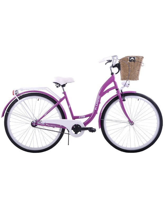 Moteriškas miesto dviratis „Kozbike“ 28 s1 violetinis