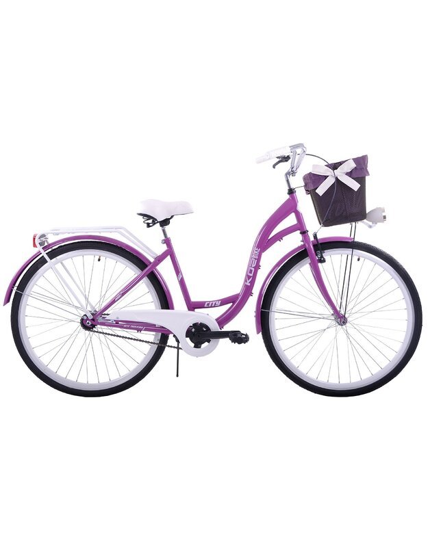 Moteriškas miesto dviratis Kozbike 28 violetinis