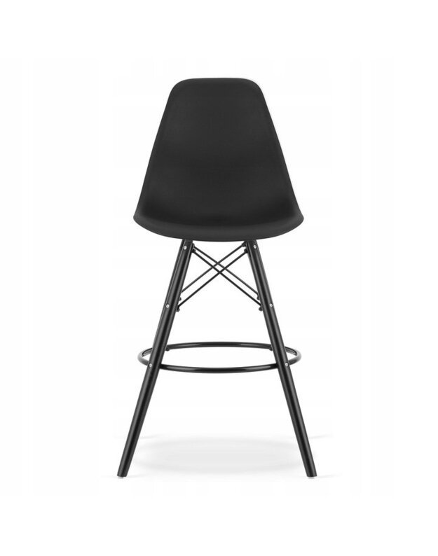 Muf-Art juoda plastikinė baro kėdė 107,5 cm