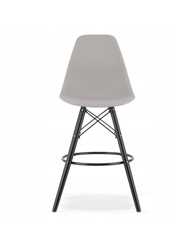 Muf-Art pilka plastikinė baro kėdė 107,5 cm