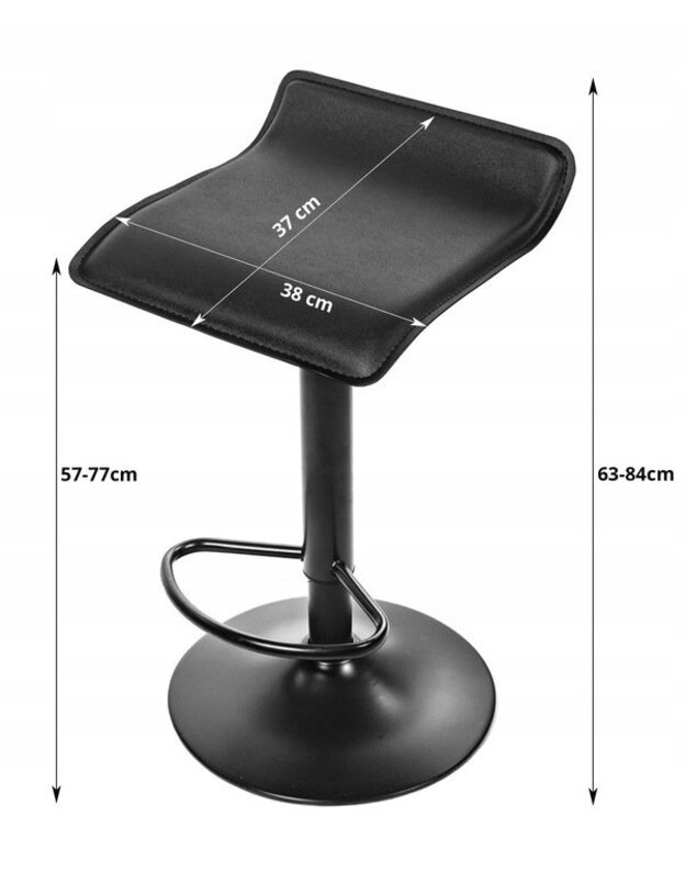 Muf-Art juoda baro kėdė 84 cm