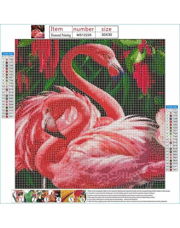 Deimantinė mozaika 5D Flamingai