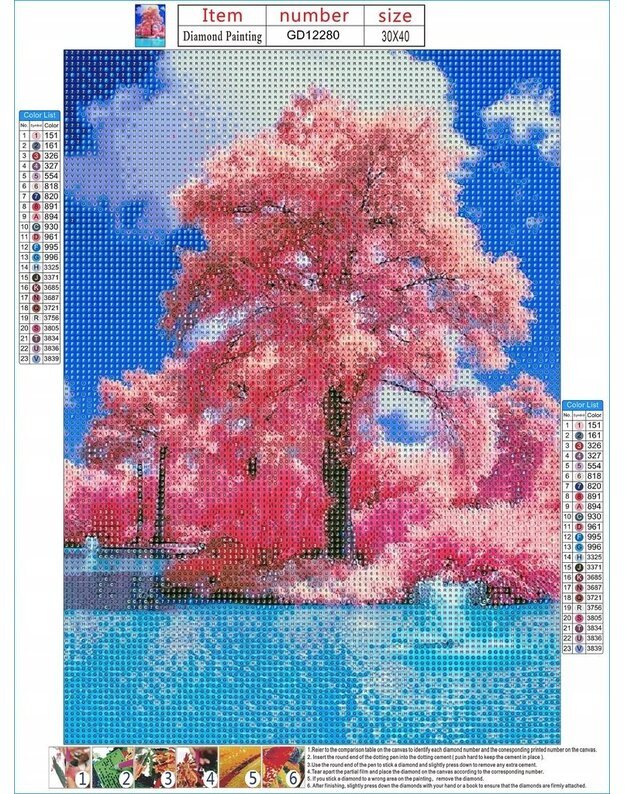 Deimantinė mozaika 5D Medžiai
