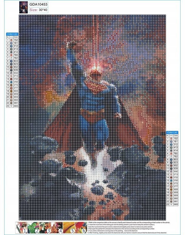 Deimantinė mozaika 5D Supermenas