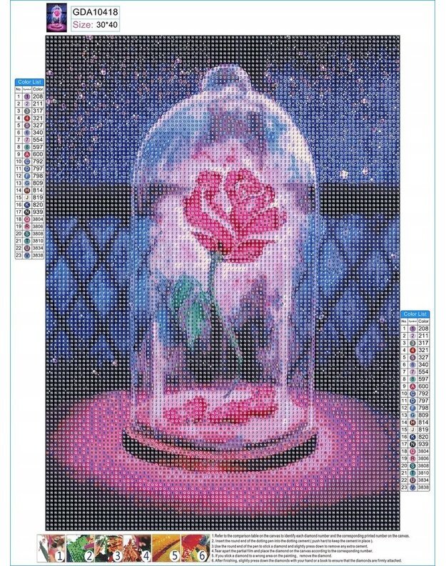 Deimantinė mozaika 5D Rožė