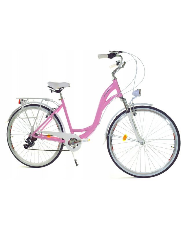 Dallas rožinis miesto dviratis 19 colių