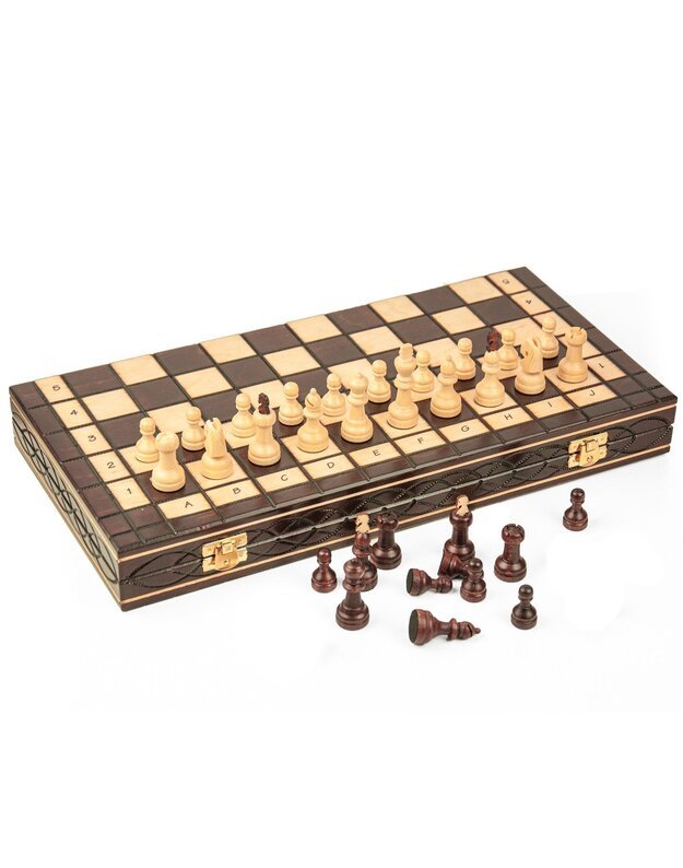 CAPABLANKI mediniai šachmatai 40x40 cm