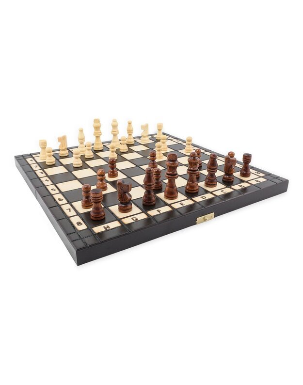 Mediniai šachmatai 35x35 cm