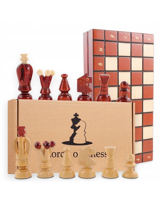 ROYAL mediniai šachmatai 25x25 cm