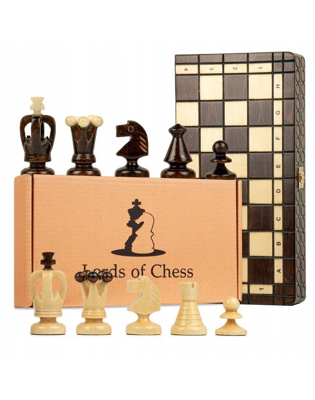 ROYAL mediniai šachmatai 35x35 cm