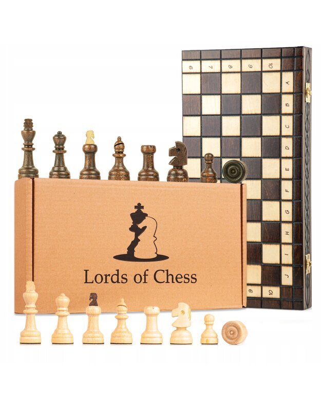 STUPOL CAPABLANES šachmatai + šaškės 40x40 cm