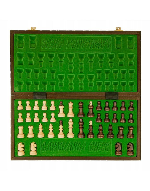 CAPABLANKI mediniai šachmatai 40x40 cm